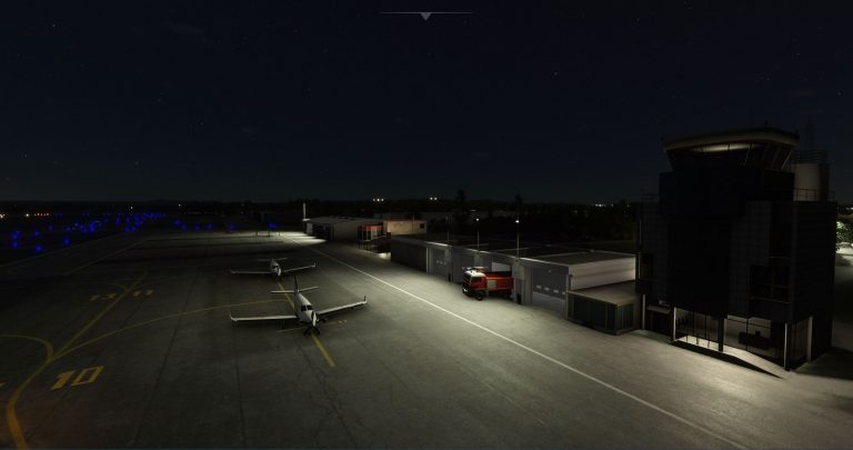 Lumières sur l'aéroport Avignon-Caumont LFMV - Microsoft Flight Simulator MSFS