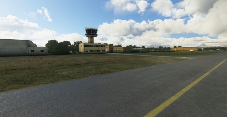 Tour de contrôle de l'aéroport d'Aix-Les Milles LMA sous Microsoft Flight Simulator - MSFS