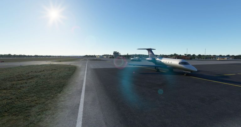 Legacy 450 sur l'aéroport Avignon-Caumont LFMV sous Microsoft Flight Simulator MSFS