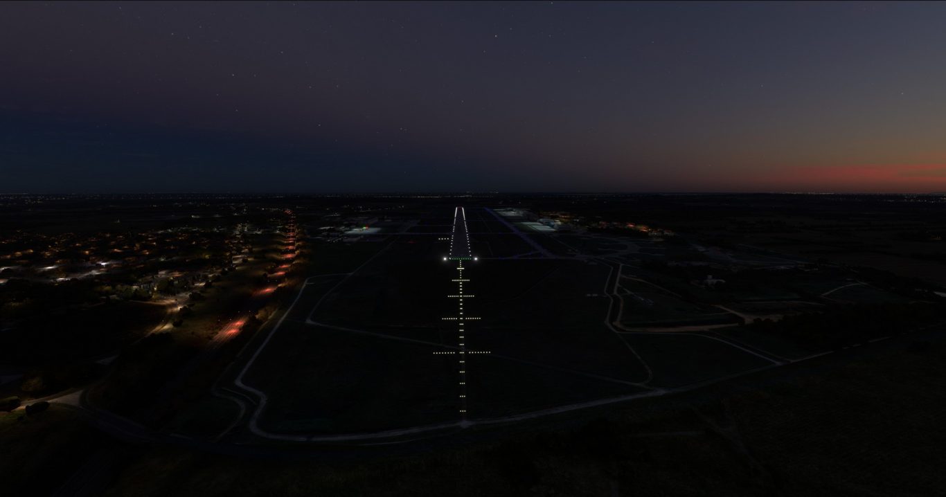 Fianles de nuit sur l'aéroport Nimes Garons LFTW pour Microsoft Flight Simulator 2020 - MSFS2020