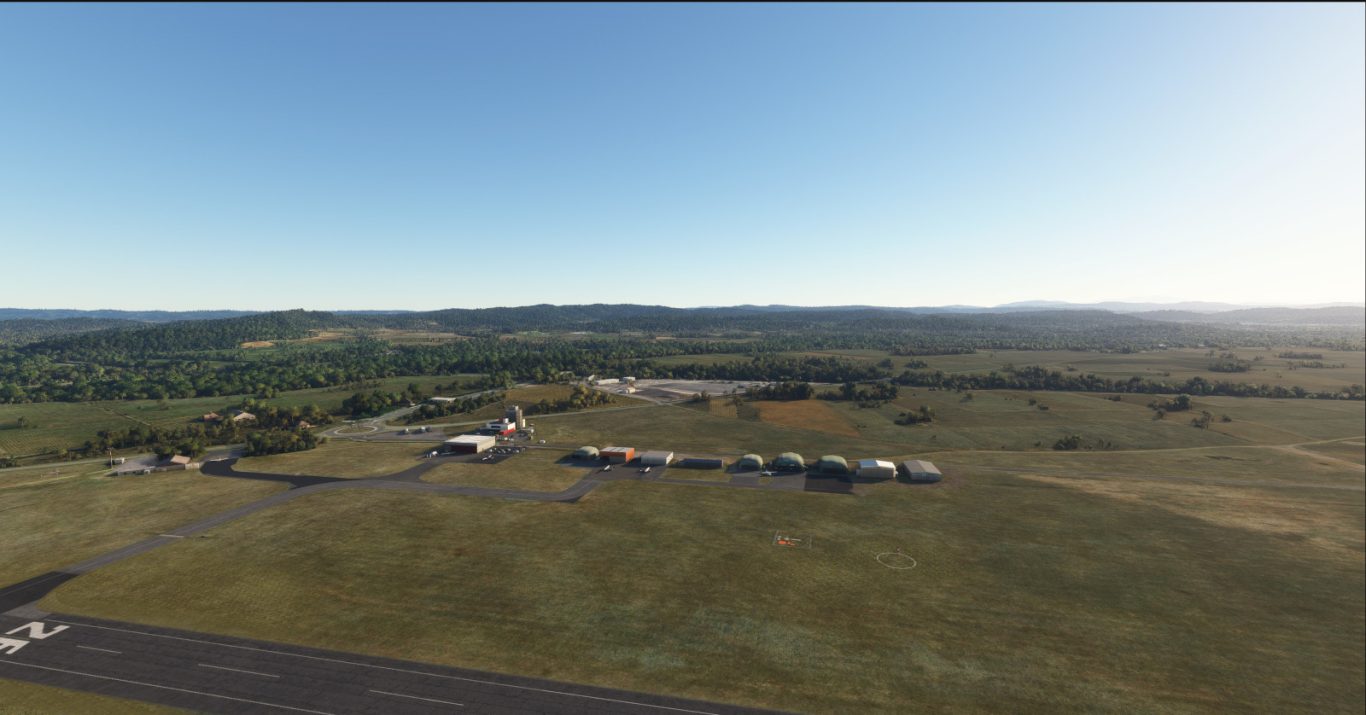 Vue générale de l'aérodrome Lézignan-Corbières LFMZ pour Microsoft Flight Simulator - MSFS