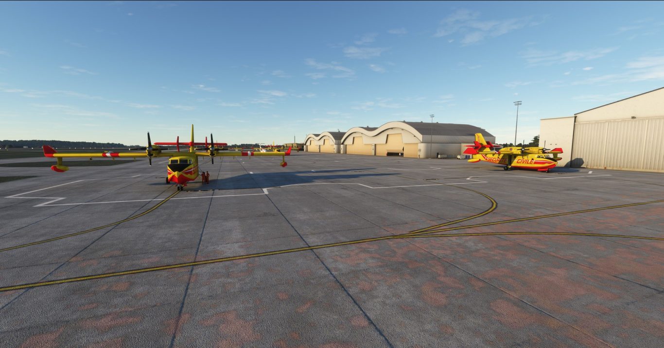 Canadairs sur l'aéroport Nimes Garons LFTW pour Microsoft Flight Simulator 2020 - MSFS2020