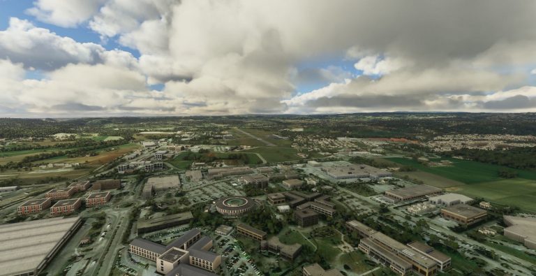 Alentours de l'aéroport d'Aix-Les Milles LMA sous Microsoft Flight Simulator - MSFS