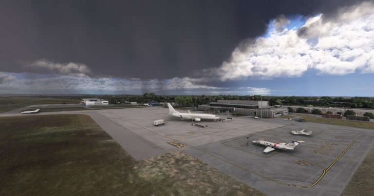 Tarmac de l'aéroport Nimes Garons LFTW pour Microsoft Flight Simulator 2024