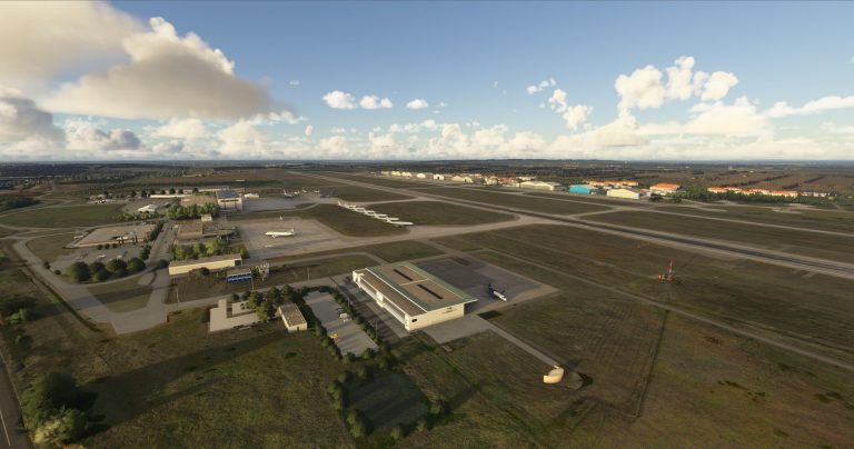 Vue générale de l'aéroport Nimes Garons LFTW pour Microsoft Flight Simulator 2024