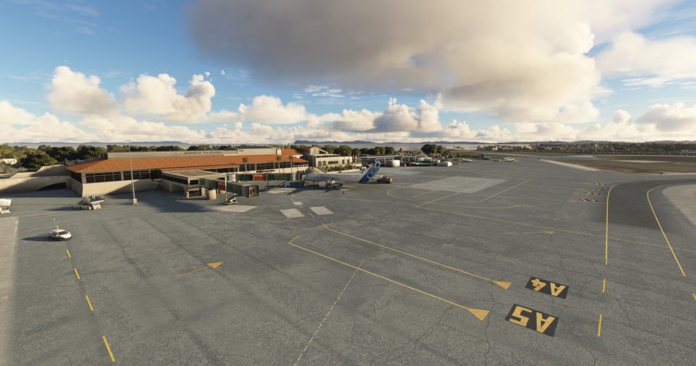 Tarmac de l'aéroport Toulon-Hyères LFTH pour Microsoft Flight Simulator MSFS