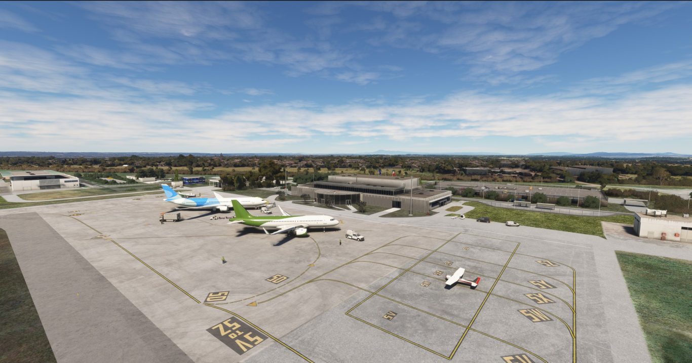 Tarmac de l'aéroport Nimes Garons LFTW pour Microsoft Flight Simulator 2020 - MSFS2020