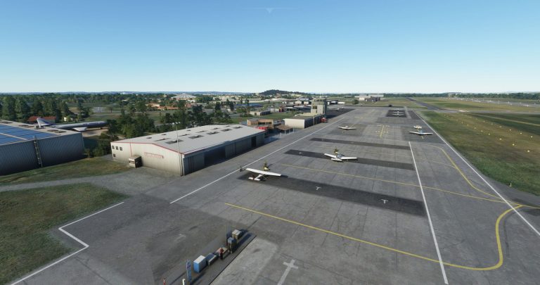Aéroclub Vauclusien sur l'aéroport Avignon-Caumont LFMV sous Microsoft Flight Simulator MSFS